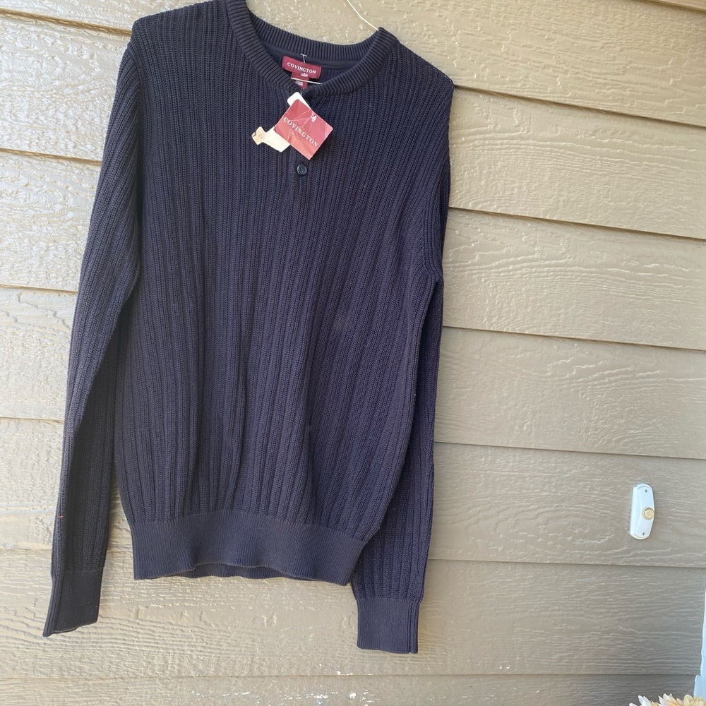 NWT Covington Henley sweater men’s, Size L( 42-44)